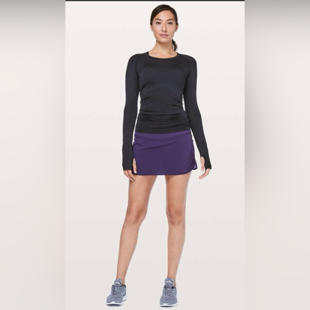 Lululemon Photo Finish Skort Size 2 Dark Court Purple Lightweight Running Skirt
